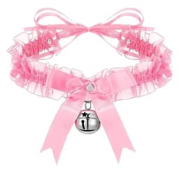 Lace Aesthetic Necklace Bow Knot Bell Choker Necklace Women's Cute Collar Gothic Simple Sexy Lovely Pendant Fashion Jewelry