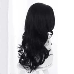 Halloween The Witch Yennefer of Vengerberg Long Black Wavy Wig Women Role Play Black Hair Cosplay Wavy Wig + Wig Cap