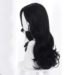 Halloween The Witch Yennefer of Vengerberg Long Black Wavy Wig Women Role Play Black Hair Cosplay Wavy Wig + Wig Cap