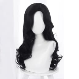 Halloween The Witch Yennefer of Vengerberg Long Black Wavy Wig Women Role Play Black Hair Cosplay Wavy Wig + Wig Cap