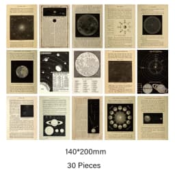Journamm 30pcs/pack Vintage Newspaper Style Materials Paper Lightweight Paper DIY Scrapbooking Collage Junk Journal Decor Paper