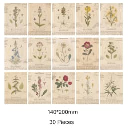 Journamm 30pcs/pack Vintage Newspaper Style Materials Paper Lightweight Paper DIY Scrapbooking Collage Junk Journal Decor Paper