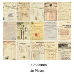 Journamm 30pcs/pack Vintage Newspaper Style Materials Paper Lightweight Paper DIY Scrapbooking Collage Junk Journal Decor Paper