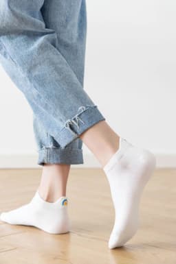10 Pairs Women Cute Socks Cotton Kawai Embroidered Funny Low Cut Socks for Women Girls Ankle Socks Harajuku Girls School Gifts