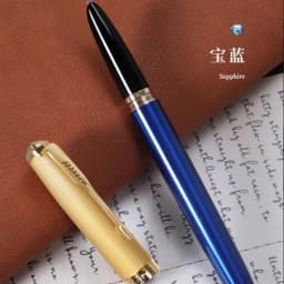 Jinhao 85 Fountain Pen Wood / Copper Material Gold Arrow Clip Luxury Elegant Pens Writing Pen Stationery Office School Supplies