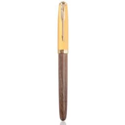Jinhao 85 Fountain Pen Wood / Copper Material Gold Arrow Clip Luxury Elegant Pens Writing Pen Stationery Office School Supplies