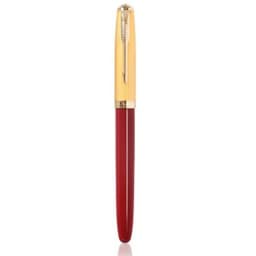 Jinhao 85 Fountain Pen Wood / Copper Material Gold Arrow Clip Luxury Elegant Pens Writing Pen Stationery Office School Supplies