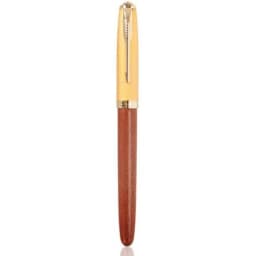Jinhao 85 Fountain Pen Wood / Copper Material Gold Arrow Clip Luxury Elegant Pens Writing Pen Stationery Office School Supplies