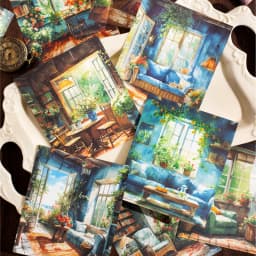 Yoofun 30sheets Street Corner Scenery Material Paper Aesthetic Scrapbooking Collage Junk Journal Decor Aesthetic DIY Paper