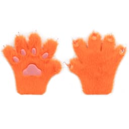 Furry Fur Cat Wolf Fox Dog Fluffy Animal Paws Claws Gloves Mittens Hands Costume Cosplay Halloween Christmas for Kids