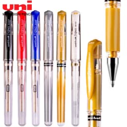 6pcs Japan UNI 1.0mm Gel Pens UM-153 Smooth Non-smudge High-gloss White Pen Wedding Meeting Signature Art Supplies Stationery