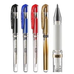 6pcs Japan UNI 1.0mm Gel Pens UM-153 Smooth Non-smudge High-gloss White Pen Wedding Meeting Signature Art Supplies Stationery