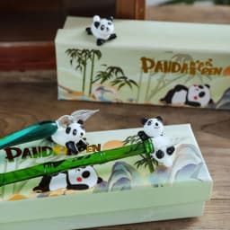 China-Chic Cute Panda Series Glass Dip Pen Writing Pen Gift Box Cartoon Student Crystal Glass