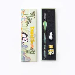 China-Chic Cute Panda Series Glass Dip Pen Writing Pen Gift Box Cartoon Student Crystal Glass