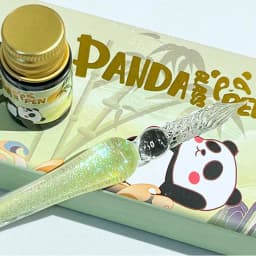 China-Chic Cute Panda Series Glass Dip Pen Writing Pen Gift Box Cartoon Student Crystal Glass
