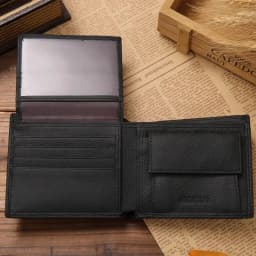 New Men Wallets Premium Product Real Cowhide for Man Short Black Walet Portefeuille Homme