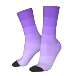 Ombre Polygonal Socks Autumn Gradient Purple Stockings Vintage Couple Medium Soft Socks Custom Outdoor Sports Anti-Slip Socks