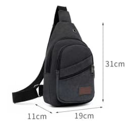 Large Capacity Men Chest Bag High Quality Light Weight Canvas Chest Pack Spatial Layering Sling Bag