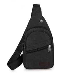 Large Capacity Men Chest Bag High Quality Light Weight Canvas Chest Pack Spatial Layering Sling Bag