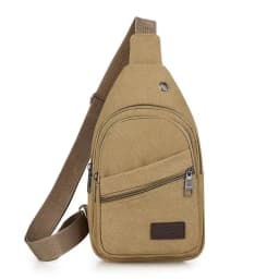 Large Capacity Men Chest Bag High Quality Light Weight Canvas Chest Pack Spatial Layering Sling Bag