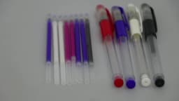 102Pcs/Set High Temperature Disappearing Erasable Gel Pen Refill Textile Fabric Marker Pens Heat Dressmaking PU Leather Sewing