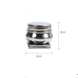 1pc Stainless Steel Single/Double Dipper Palette Cup Oil Container Paint Megilp Turpentine Solvent Container with Screw Cap