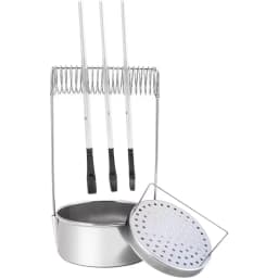 1pc Stainless Steel Single/Double Dipper Palette Cup Oil Container Paint Megilp Turpentine Solvent Container with Screw Cap