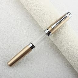 Press Type Ink Suction Fountain Pen Titanium Vacuum Filled Pen EF0.38Nib Transparent Smooth Writing Stationery Supplies