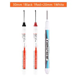 1/3Pcs/Set Long Head Markers Bathroom Woodworking Decoration Multi-purpose Deep Hole Marker Pens Red/Black/Blue/Green/White Ink