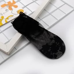 Socks Women's Lace Transparent Lolita Invisible Summer Thin Non-slip Short Ankle Black Low Cut Boat Sock