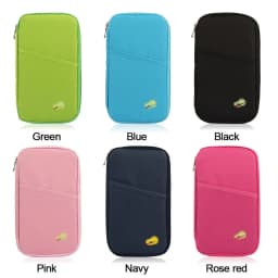 Travel Wallet Bag Purse Zip Case Organiser Passport Document Tickets Holder