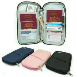 Travel Wallet Bag Purse Zip Case Organiser Passport Document Tickets Holder