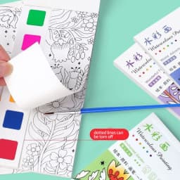 Portable Watercolor Painting Book Paint With Water Gouache Graffiti Picture Coloring Books Brush Set Drawing Students Gift