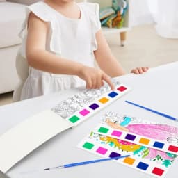 Portable Watercolor Painting Book Paint With Water Gouache Graffiti Picture Coloring Books Brush Set Drawing Students Gift