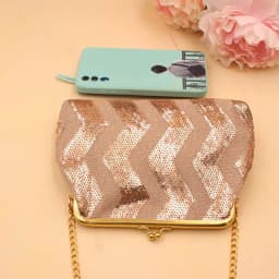 1 PC Sequined Single-Shoulder Crossbody Bag, Holding a Makeup Bag, Women's Wallet Mobile Phone Bag Chain Bag