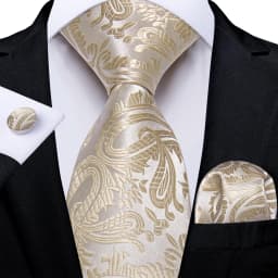 Elegant Beige Yellow Floral Plaid Paisley Solid Ties for Men 8cm Wedding Prom Groom Necktie Cravat Accessories Gift
