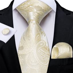Elegant Beige Yellow Floral Plaid Paisley Solid Ties for Men 8cm Wedding Prom Groom Necktie Cravat Accessories Gift