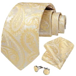 Elegant Beige Yellow Floral Plaid Paisley Solid Ties for Men 8cm Wedding Prom Groom Necktie Cravat Accessories Gift