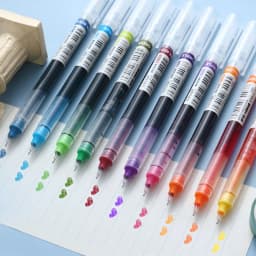 10 Pcs Color Gel pens.Quick Drying Large Capacity,0.5mm, suitable for Students, Note-taking, Marking, Drawing, Bookkeeping.