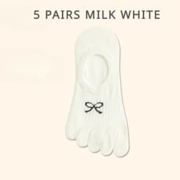 5 Pairs Five Finger Socks Women Anti-slip Cotton Toe Socks with Separate Fingers Sports Summer Thin Slipper Socks