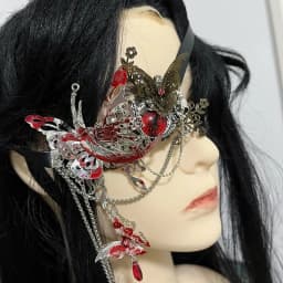 Anime Heaven Officials Blessing Tian Guan Ci Fu Hua Cheng Cosplay Eyeshade Eyepatch Butterfly Eye Mask Jewelry Accessory Prop