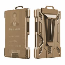 Carbon Fiber Metal Credit Card Holder Mini Aluminum RFID Magic Men's Wallet Mechanical card package Chest Cardholder Case Wallet