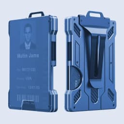 Carbon Fiber Metal Credit Card Holder Mini Aluminum RFID Magic Men's Wallet Mechanical card package Chest Cardholder Case Wallet