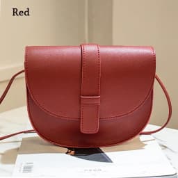 Small Female Purse Saddle Shoulder Messenger Bags PU Leather Fashion Solid Crossbody Bags Women Ladies Phone Bag