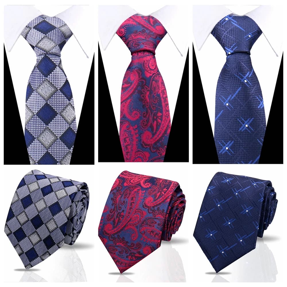 Fashion Tie For Men New Brand Stripe Necktie Newest Style Green Wine Gravata Men Paisley Floral Fit Wedding Workplace Dot Cravat