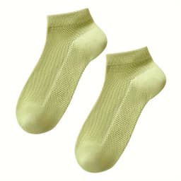 7 pairs of summer solid color mesh short socks fresh Korean version women's macaron candy colored short socks