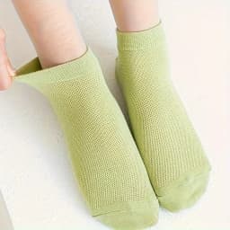 7 pairs of summer solid color mesh short socks fresh Korean version women's macaron candy colored short socks