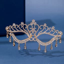Women Crystal Masquerade Mask Rhinestone Fancy Mask Evening Party Mask for Masquerade Ball Banquet Cosplay