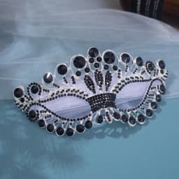 Women Crystal Masquerade Mask Rhinestone Fancy Mask Evening Party Mask for Masquerade Ball Banquet Cosplay