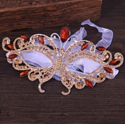 Women Crystal Masquerade Mask Rhinestone Fancy Mask Evening Party Mask for Masquerade Ball Banquet Cosplay